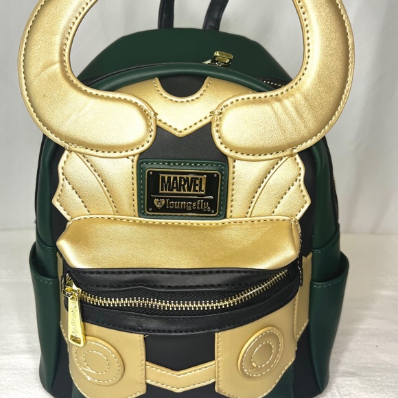 COPY - Loungefly Marvel Comics Thor Loki, Mini Backpack and Zip Wallet - Picture 3 of 10
